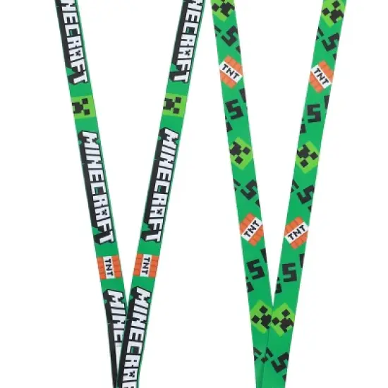 Minecraft Lanyard With Rubber Creeper Face Charm image {2}