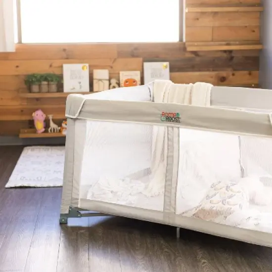 Romp & Roost LUXE Nest Waterproof Fitted Sheet with Divider for Twin Babies image {6}