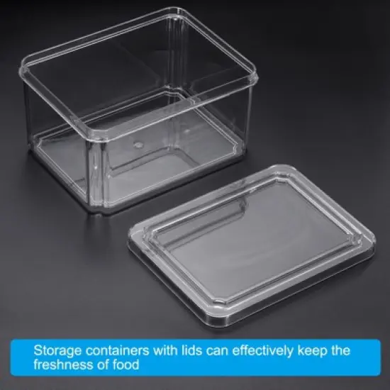 Unique Bargains Fridge Stackable Food Storage Containers 4 Pcs image {2}