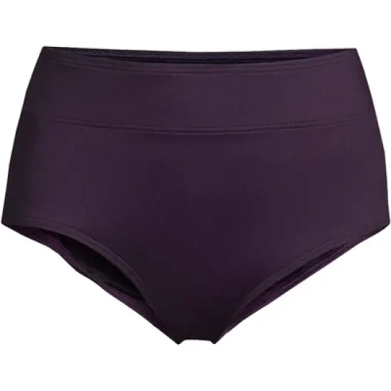 Lands' End Women's Tummy Control High Waisted Bikini Bottoms image {5}