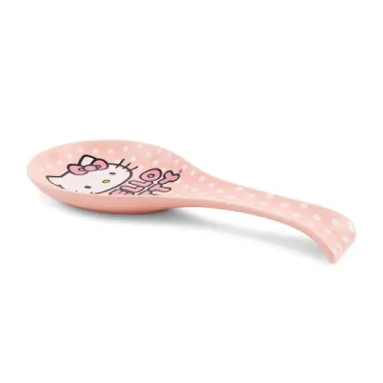 Silver Buffalo Sanrio Hello Kitty Polka Dots Ceramic Spoon Rest image {1}