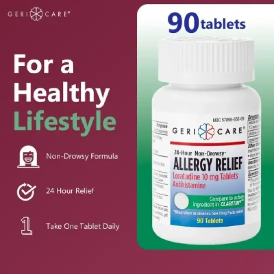 Geri Care Loratadine 10mg Tablets, 90 Count image {4}