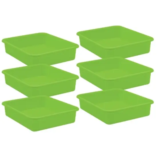 Teacher Created Resources&reg; Lime Large Plastic Letter Tray, Pack of 6 image {3}