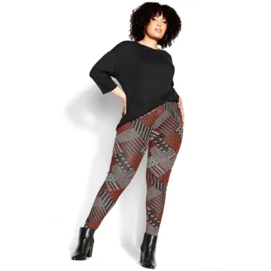 Women's Plus Size Geo Pant - spice | AVENUE image {5}