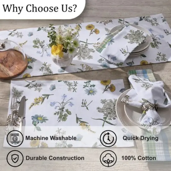 Park Designs Flower Market White Floral Placemat Set of 4 image {4}