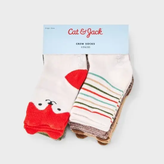 Toddler 6pk Critter Crew Socks - Cat & Jack&trade; image {1}
