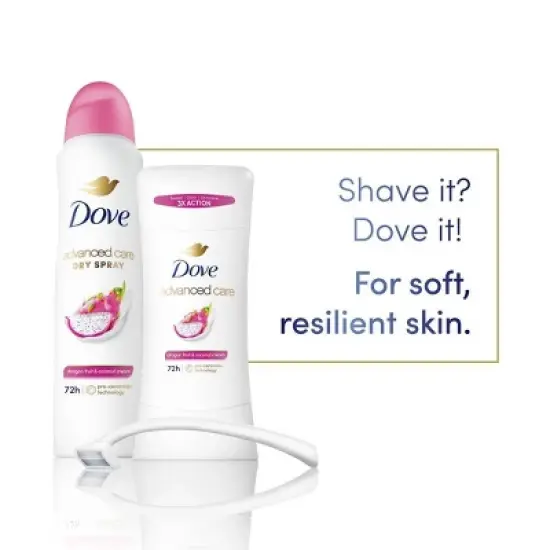 Dove Beauty Advanced Care 72-Hour Dry Spray Deodorant Dragon Fruit and Coconut Cream - 3.8oz image {3}