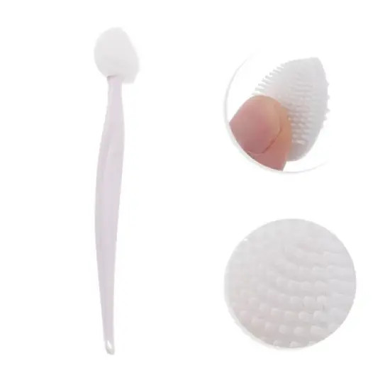 Unique Bargains Soft Plastic Silicone Cleansing Brush Heart-shaped Nose 5.31"x0.87" 1 Pc image {2}