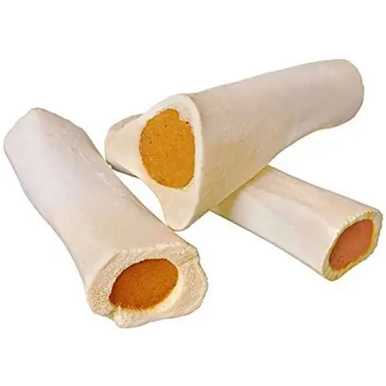 Pawstruck Large Filled Dog Bones Made in USA Stuffed Bulk 6" Femur Dog Dental Treats & Chews, American Made image {9}