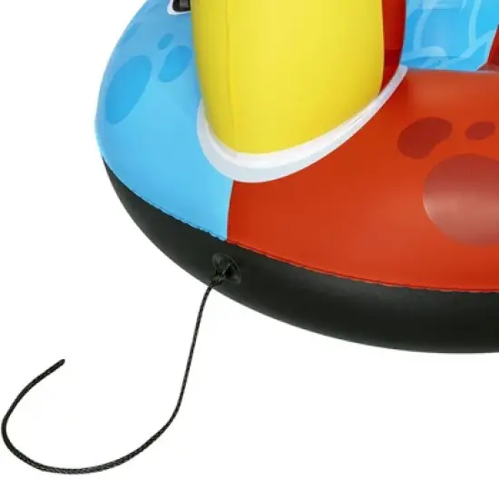 H2OGO! 56 x 38 Inch Dragon Fury Kids Polar Shield Winter Snow Sled Tube for Ages 6 and Up with Pull Rope and Large Handles, Multicolor image {2}