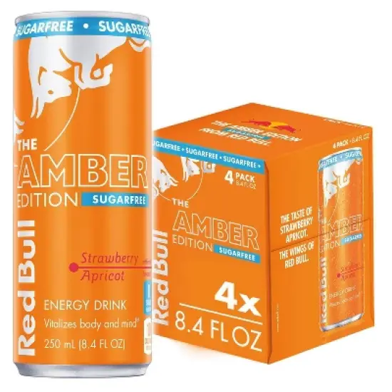 Red Bull Sugar Free Amber Edition Energy Drink - 4pk/8.4 fl oz Cans image {11}