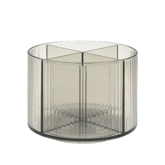 Trio Home Round Rotating 4 Compartment Cosmetic & Beauty Organizer, Brush Holder, Makeup, Jewelry, Office Accessories, Vanity Holder image {4}