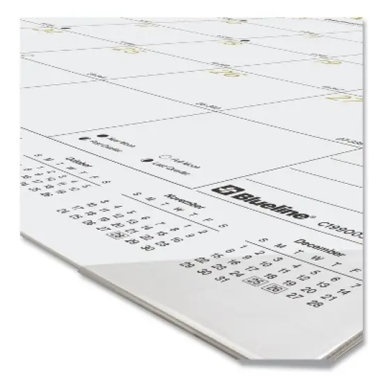 Gold Collection Monthly Desk Pad Calendar, 22 x 17, White/Gold Sheets, Black Headband, 12-Month (Jan to Dec): 2026 image {2}