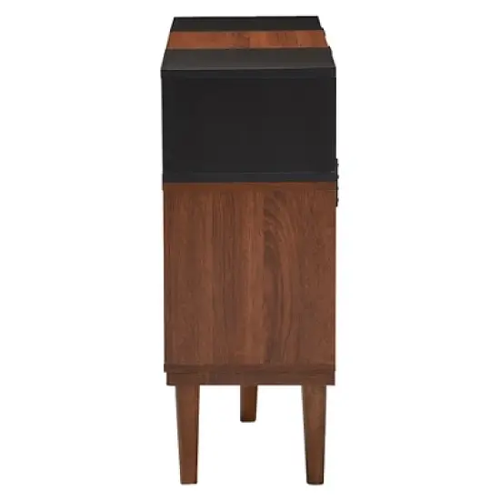Anderson Mid-century Retro Modern Wood Sideboard Storage Cabinet - Oak/Espresso - Baxton Studio image {3}