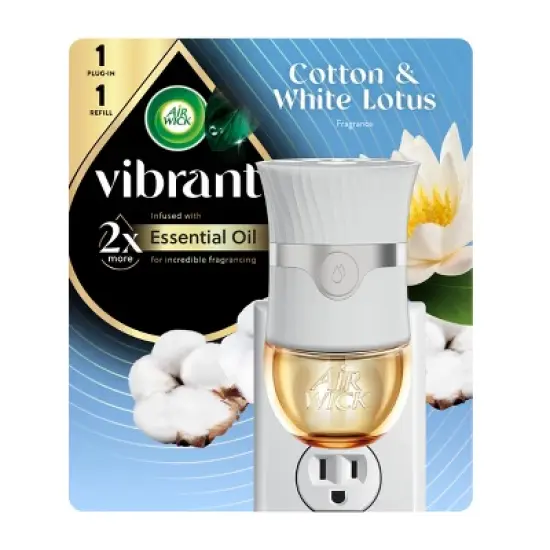 Air Wick Vibrant Scented Oil Air Freshener - Cotton & White Lotus image {8}