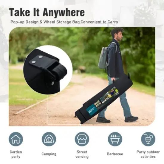 Captiva Designs 10&rsquo;x10&rsquo; Pop-Up Canopy Tent with Sidewalls &ndash; Easy Setup, Waterproof, and Ventilated for Outdoor Events and Parties image {6}