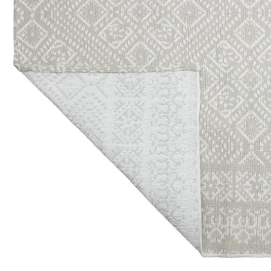 5' x 7' Double Diamond Outdoor Rug Silver - Threshold&trade; image {2}