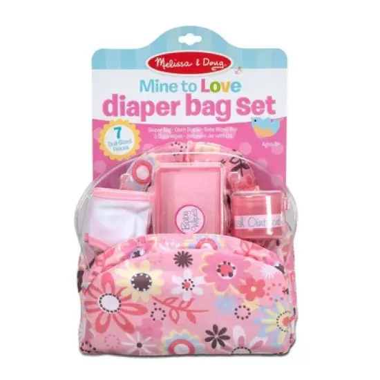 Melissa & Doug Mine to Love Doll Diaper Changing Set With Bag, Wipes, Accessories (7pc) image {2}