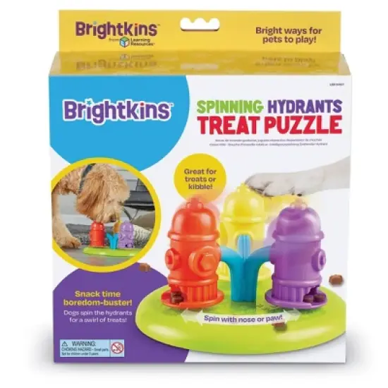 Brightkins Spinning Hydrants Puzzle Treat Dog Toy Dispenser image {1}