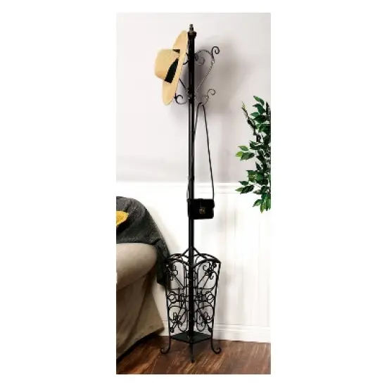 Metal Scroll Footed Umbrella Stand - Olivia & May image {2}