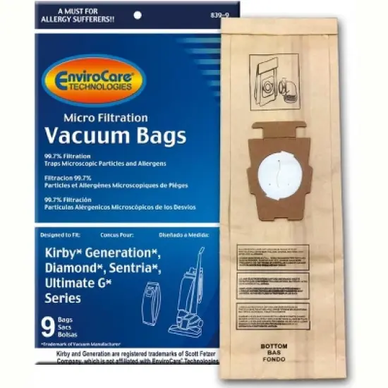 EnviroCare Replacement Micro Filtration Vacuum Cleaner Dust Bags Made to fit All Kirby Generation & Sentria Model uprights 18 Pack image {8}