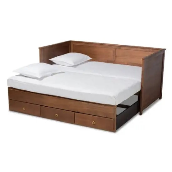 Twin to King Thomas Expandable Daybed with Storage Drawers - Baxton Studio image {3}