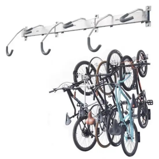 Delta Cycle 6 Bike Rail Garage Bike Wall Mount image {7}