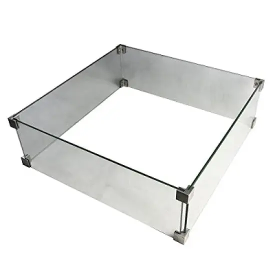 Elementi 36" Fire Pit Natural Gas with Windscreen & Stainless Steel Lid 4 Pc image {7}