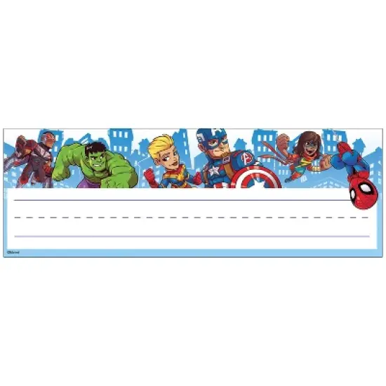 Eureka Marvel Super Hero Self-Adhesive Name Plates, 36 Per Pack, 3 Packs image {1}