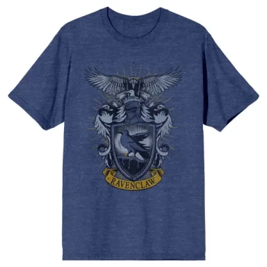 Harry Potter Ravenclaw House Crest Men's Navy Heather T-shirt image {7}