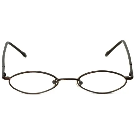 Flex Plus by Vivid FP-10 Designer Blue Light FIlter Reading Glasses in Shiny Brown 45mm +2.00 | Ladies | Oval Shape | Small Fit image {1}