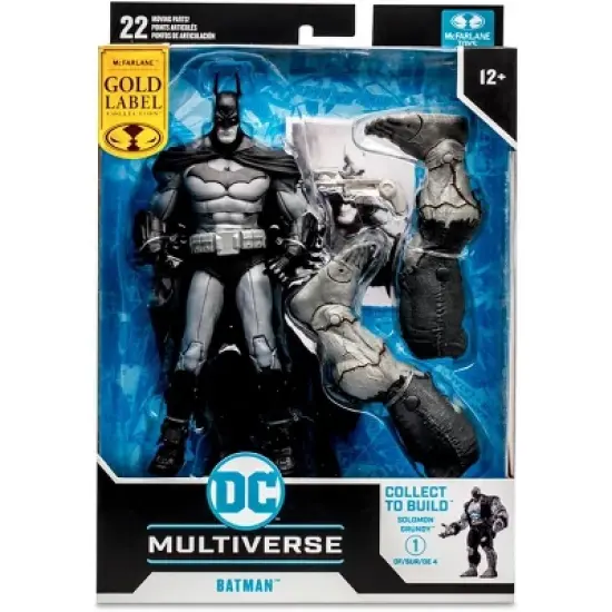 Mcfarlane Toys DC Multiverse 7 Inch Action Figure | Arkham City Batman (BW Gold Label) image {2}