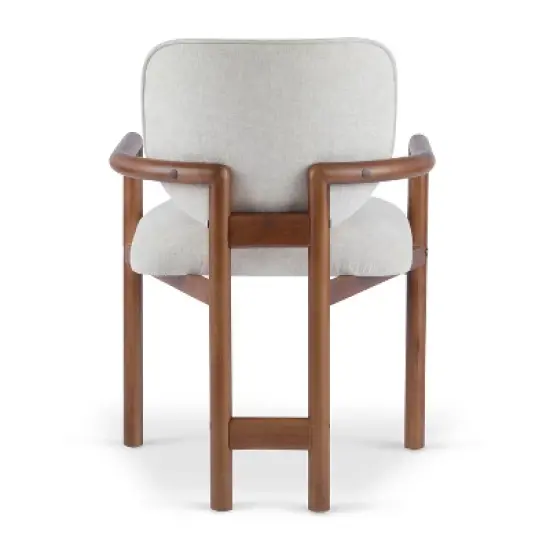 Christopher Knight Home Edge Modern Rubberwood Upholstered Dining Chairs (Set of 2) image {5}