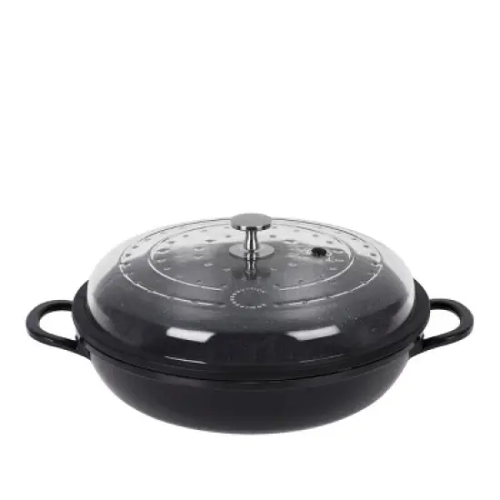 Curtis Stone 4-Quart Cast Aluminum Pan with Glass Lid image {3}