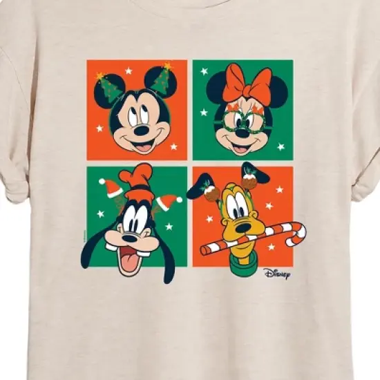 Women's - Disney - Mickey And Friends Christmas Oversized Graphic T-Shirt image {1}