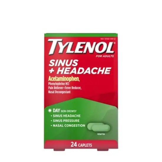 Tylenol Acetaminophen Sinus + Headache Caplets - 24ct image {7}