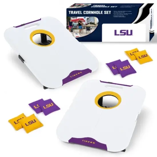 NCAA LSU Tigers All-Weather Travel Cornhole Set image {6}