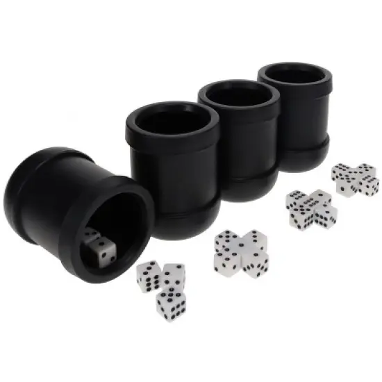 WE Games Dice Cup Set - 4 Professional Grade Plastic with 20 Dice and Instructions for Liar's Dice Plus 10 Different Games image {5}