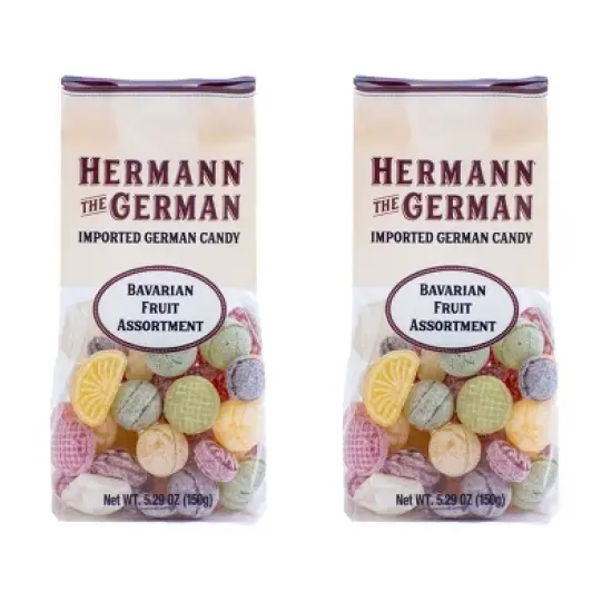 Hermann the German Bavarian Fruit Assortment Hard Candy 5.29 oz. / 150 g (Pack of 2) image {6}