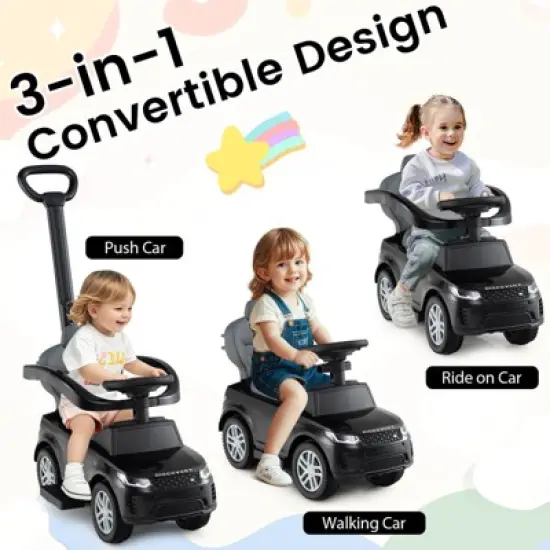 Costway Kids Ride on Push Car with Horn & Start-up Sound Under-seat Storage Push Handle image {8}
