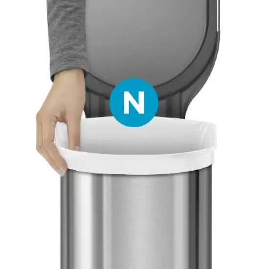 simplehuman 45-50L Code N Custom Fit Kitchen Trash Bag Liners: Quick-Dispense, Drawstring, 100ct, Tall Kitchen image {3}