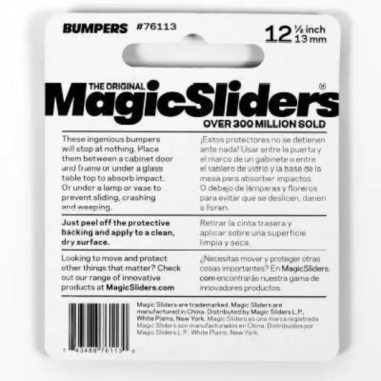 Magic Sliders 12pk 1/2" HD Self Stick Round Bumpers Clear image {1}