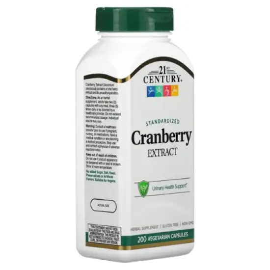 21st Century Cranberry Extract, Standardized, 200 Vegetarian Capsules image {3}