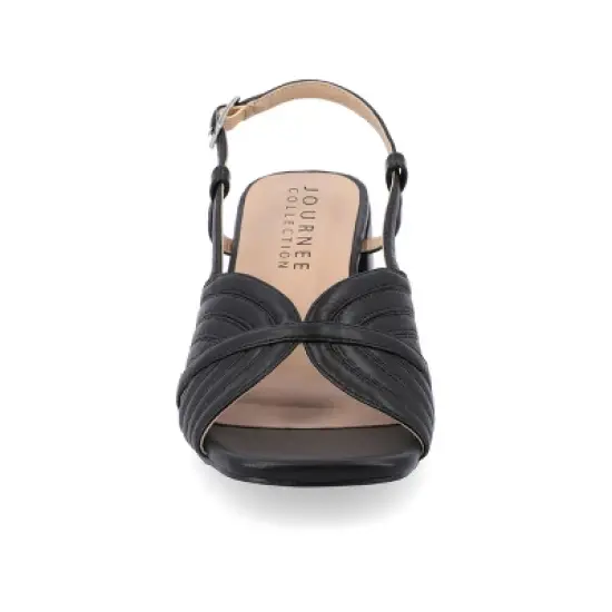 Journee Collection Womens Kirsi Sling Back Stacked Heel Open Toe Sandals image {5}