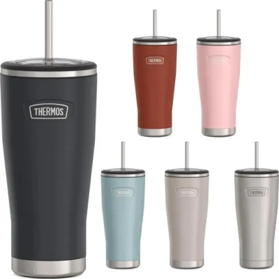 Thermos 24 oz. Icon Insulated Stainless Steel Cold Tumbler with Straw image {2}