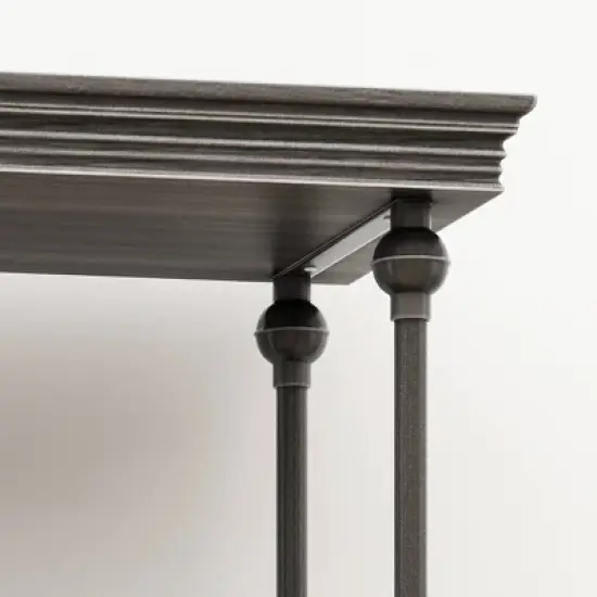84.75" Abramo Industrial 5 Shelf Bookcase Gray - Christopher Knight Home image {3}