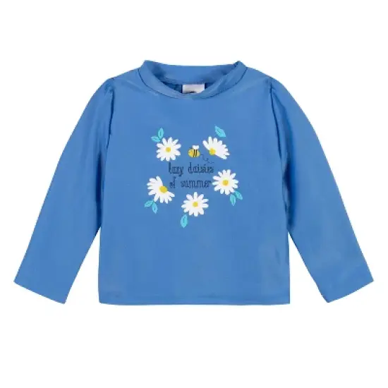 Gerber Baby & Toddler Girls' Two-Piece Swim Briefs and Long Sleeve Rash Guard Set image {3}