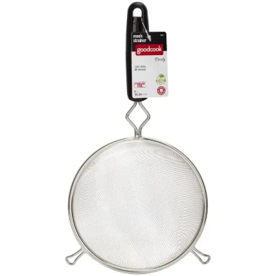 GoodCook Ready 6" Mesh Strainer: Fine Mesh Sifter for Baking, Tea & Flour, Dishwasher-Safe, Black & Silver image {5}