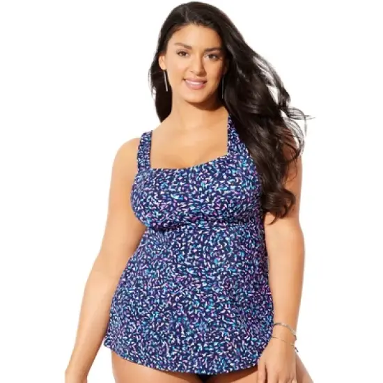 Swimsuits for All Women&rsquo;s Plus Size Tie-Back Tankini Top image {5}