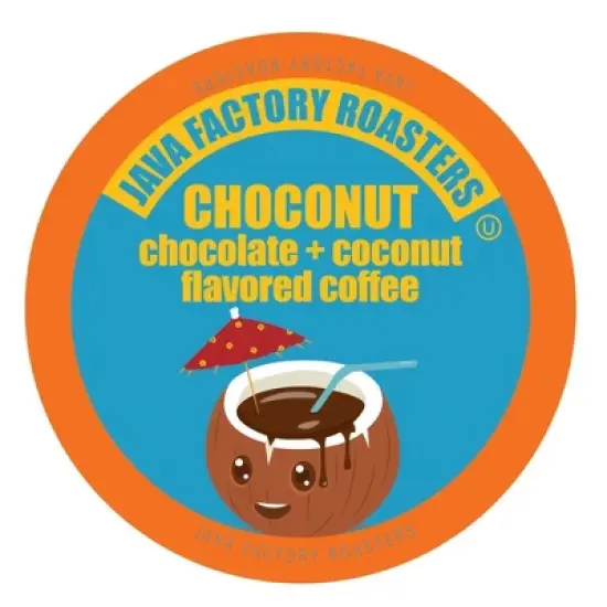 Java Factory Flavored Coffee Pods,Keurig 2.0,Choconut -Chocolate & Coconut,80 Ct image {8}